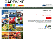 Tablet Screenshot of capewine2015.com
